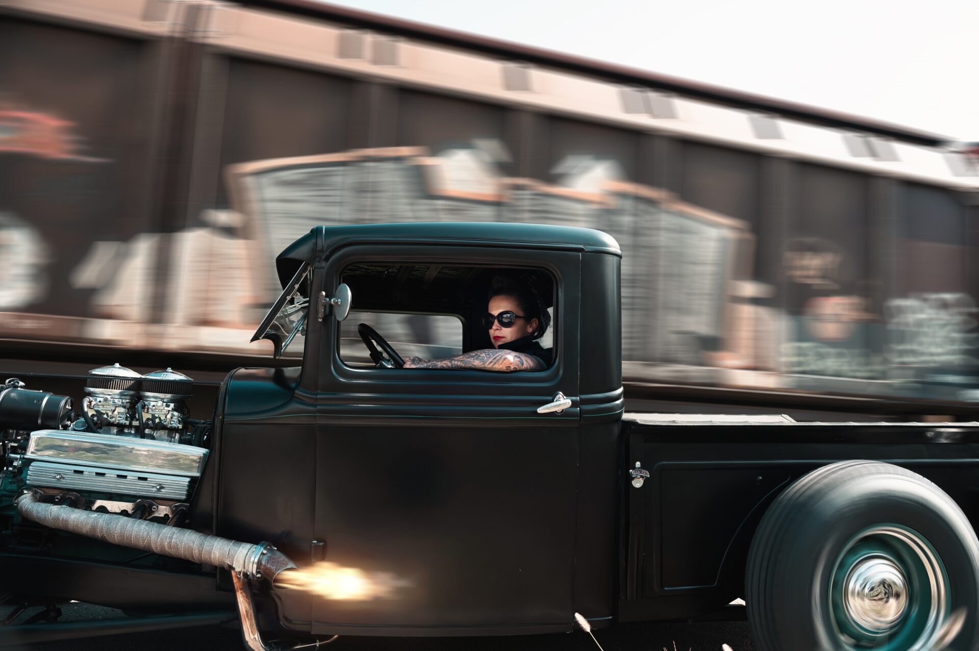 ford hot rod schwarz matt juni 23